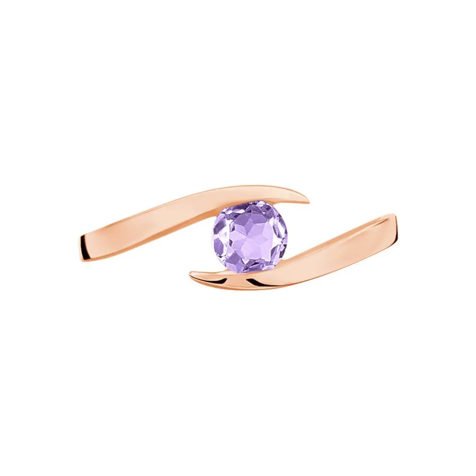 Histoire d'Or Bague Tiphaine Or Rose Amethyste* Bagues|Bagues Avec Pierre