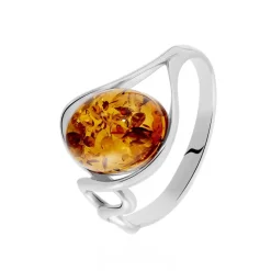 Histoire d'Or Bague Titziana Argent Blanc Ambre* Bagues|Bagues Fantaisie