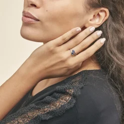 Discount Histoire d'Or Bague Toi Et Moi Or Blanc Saphir Et Diamant