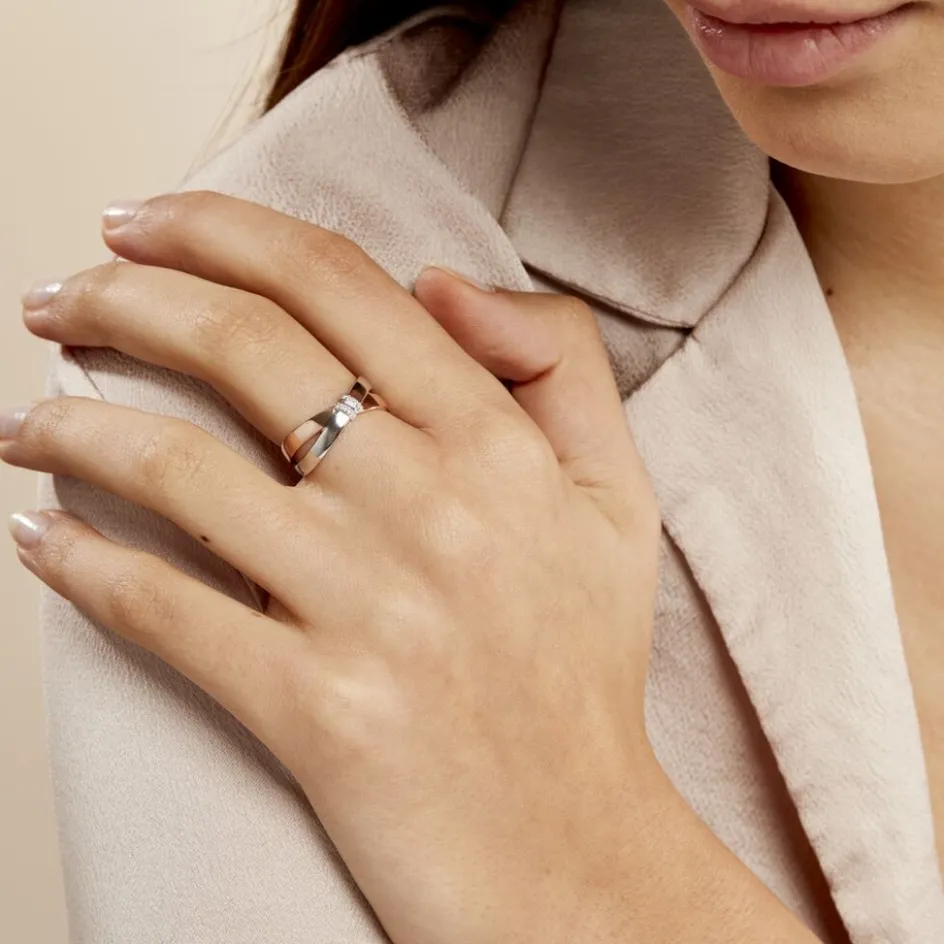 Histoire d'Or Bague Tonnia Or Bicolore Diamant* Bagues|Bagues Avec Pierre