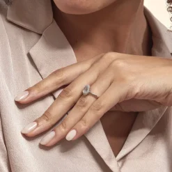 Clearance Histoire d'Or Bague Trick Or Blanc Topaze Et Oxyde or blanc topaze bleu sky