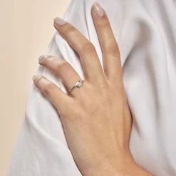 New Histoire d'Or Bague Trilogie Or Blanc Diamant