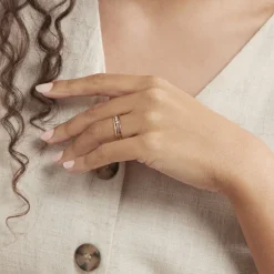 Discount Histoire d'Or Bague Troyen Or Tricolore Diamant