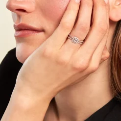 Sale Histoire d'Or Bague Twila Or Blanc Oxyde De Zirconium