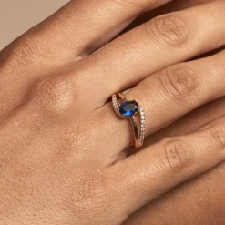 Hot Histoire d'Or Bague Tyana Plaqué Or Jaune Pierre De Synthese Et Oxyde De Zirconium