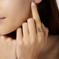 Online Histoire d'Or Bague Tyfene Plaqué Or Jaune