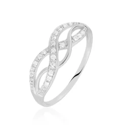 Clearance Histoire d'Or Bague Vaguelette or blanc diamant