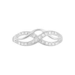 Clearance Histoire d'Or Bague Vaguelette or blanc diamant