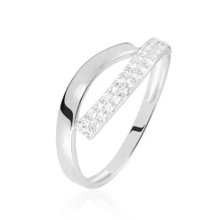 Clearance Histoire d'Or Bague Vero De Zirconium or blanc oxyde
