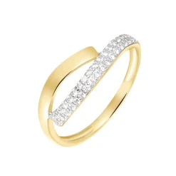 Clearance Histoire d'Or Bague Vero De Zirconium or jaune oxyde