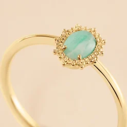 Histoire d'Or Bague Vintage Love Plaqué Or Jaune Amazonite* Bagues|Bagues Fantaisie