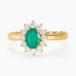 New Histoire d'Or Bague Vladimir Diamants or jaune emeraude