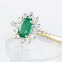 Outlet Histoire d'Or Bague Vladimir Or Jaune  Emeraude Diamants or jaune emeraude