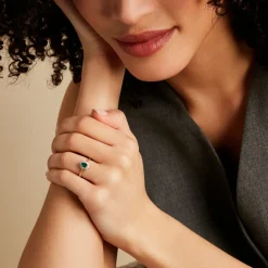 Outlet Histoire d'Or Bague Vladimir Or Jaune  Emeraude Diamants or jaune emeraude