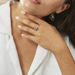 Best Histoire d'Or Bague Volcania Or Bicolore Diamant