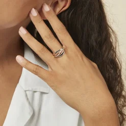 Best Histoire d'Or Bague Volcania Or Bicolore Diamant