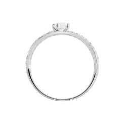 Histoire d'Or Bague Vrille Double Or Blanc Oxyde De Zirconium* Bagues|Bagues Avec Pierre