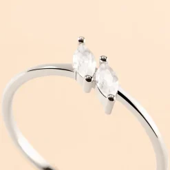 Histoire d'Or Bague Winter Sweetness Argent Blanc Oxyde De Zirconium* Bagues|Bagues Fantaisie