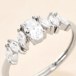 New Histoire d'Or Bague Winter Sweetness Argent Blanc Oxyde De Zirconium