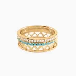 Online Histoire d'Or Bague Zoila Plaqué Or Jaune Oxyde De Zirconium