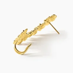 Best Histoire d'Or Bijou D'oreille Grimpant Unitaire Acier Inoxydable Jaune Dyonis