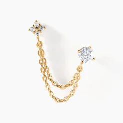 Histoire d'Or Bijou D'oreille Unitaire Aspen Or Jaune Oxyde De Zirconium* Boucles D'Oreilles|Piercings D'Oreilles