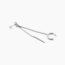 Histoire d'Or Bijou D'oreille Unitaire Argent Blanc Alexiia* Boucles D'Oreilles|Piercings D'Oreilles