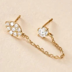 Hot Histoire d'Or Bijou D'oreille Unitaire Ferdy Or Jaune Oxyde De Zirconium