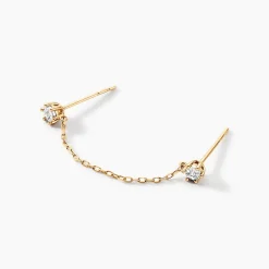 Histoire d'Or Bijou D'oreille Unitaire Godric Or Jaune Diamant