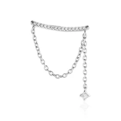 Histoire d'Or Bijou D'oreille Unitaire Joselyn Argent Blanc Oxyde De Zirconium* Boucles D'Oreilles|Piercings D'Oreilles