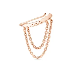 Discount Histoire d'Or Bijou D'oreille Unitaire Katelyn Argent Rose Oxyde De Zirconium