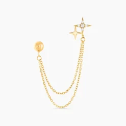 Histoire d'Or Bijou D'oreille Unitaire Mikko Or Jaune Oxyde De Zirconium* Boucles D'Oreilles|Piercings D'Oreilles