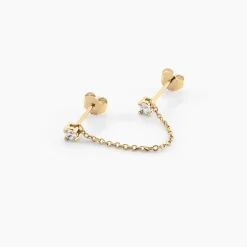 Histoire d'Or Bijou D'oreille Unitaire Pendante Plaqué Or Jaune Dofi Oxyde* Boucles D'Oreilles|Piercings D'Oreilles