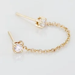 Histoire d'Or Bijou D'oreille Unitaire Pendante Plaqué Or Jaune Dofi Oxyde* Boucles D'Oreilles|Piercings D'Oreilles