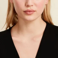 Histoire d'Or Bijou D'oreille Unitaire Pendante Larus Or Jaune Oxyde De Zirconium* Boucles D'Oreilles|Piercings D'Oreilles