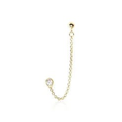 Histoire d'Or Bijoux D'oreille Unitaire Pendante Plaqué Or Jaune Dofi Oxyde* Boucles D'Oreilles|Piercings D'Oreilles