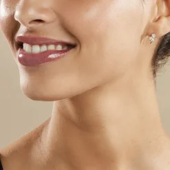 Hot Histoire d'Or Bijoux D'oreilles Alexine Or Jaune Oxyde De Zirconium