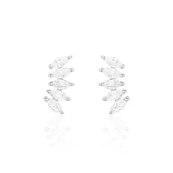 Histoire d'Or Bijoux D'oreilles Edma Or Blanc Oxyde De Zirconium* Boucles D'Oreilles|Ear Cuffs