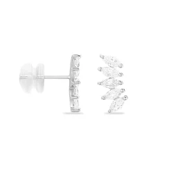 Histoire d'Or Bijoux D'oreilles Edma Or Blanc Oxyde De Zirconium* Boucles D'Oreilles|Ear Cuffs