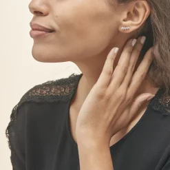 Histoire d'Or Bijoux D'oreilles Edma Or Blanc Oxyde De Zirconium* Boucles D'Oreilles|Ear Cuffs