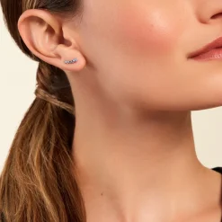 Outlet Histoire d'Or Bijoux D'oreilles Elorine Argent Blanc Oxyde De Zirconium