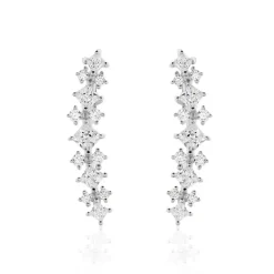 Histoire d'Or Bijoux D¿oreilles Grimpants Sarida Argent Blanc Oxyde De Zirconium* Boucles D'Oreilles|Boucles D'Oreilles Fantaisie