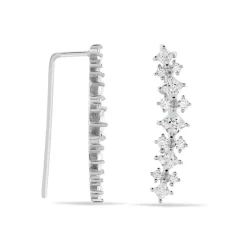 Histoire d'Or Bijoux D¿oreilles Grimpants Sarida Argent Blanc Oxyde De Zirconium* Boucles D'Oreilles|Boucles D'Oreilles Fantaisie