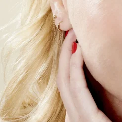 Hot Histoire d'Or Bijoux D'oreilles Lewis Plaqué Or