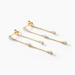 Online Histoire d'Or Bijoux D'oreilles Or Jaune Eclat D'etoile Oxyde De Zirconium