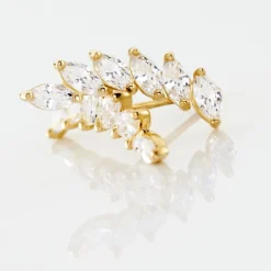 Histoire d'Or Bijoux D'oreilles Resa Or Jaune Oxyde De Zirconium* Boucles D'Oreilles|Ear Cuffs