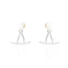 Discount Histoire d'Or Bijoux D'oreilles Sylviane Argent Blanc Perle De Culture Et Oxyde