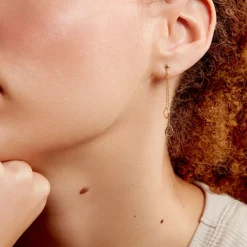 Histoire d'Or Bo Pendantes Or Jaune Emerika Oxyde De Zirconium* Boucles D'Oreilles|Boucles D'Oreilles Pendantes