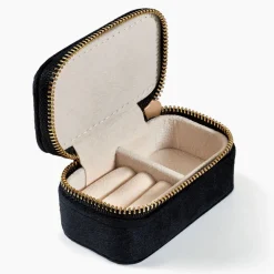 New Histoire d'Or Boite à Bijou Tissu Noir