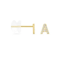 Histoire d'Or Boucle D'oreille Puce Unitaire Jodoca Or Jaune Oxyde De Zirconium* Boucles D'Oreilles|Piercings D'Oreilles